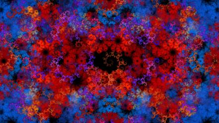 Abstract multicolor fractals spirals wallpaper