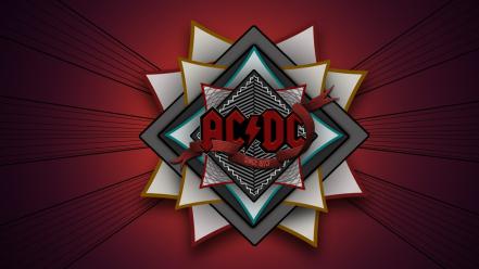 Ac/dc rock band digital art hard logos wallpaper