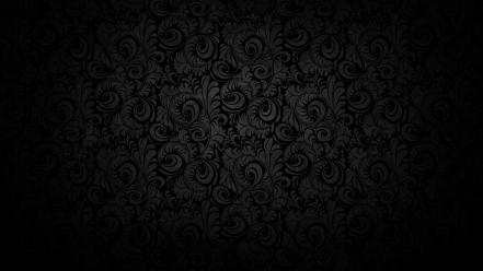 Black floral background wallpaper