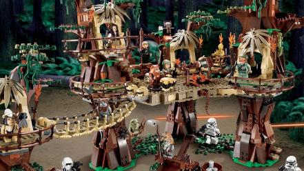 C-3po science fiction villages legos toys ewoks wallpaper