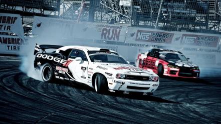 Dodge challenger formula drift nissan silvia s15 drifting wallpaper