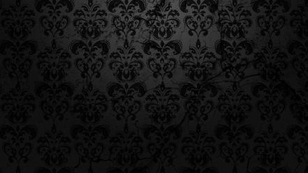 Floral black wallpaper