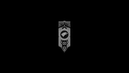 Ice and fire black background house stark wallpaper