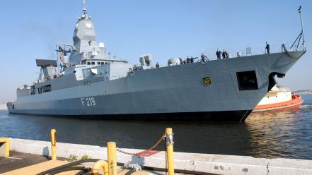 Nato harbours saxony vessel warships marine bundesmarine wallpaper