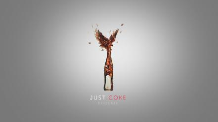 Red white phoenix coca-cola coke artwork drinks wallpaper