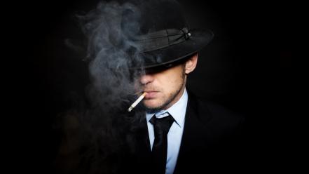 Smoking men hats wallpaper