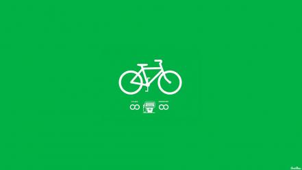 Threadless bicycles bikers biking green wallpaper