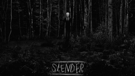 Trees wood forests scary slender man wallpaper