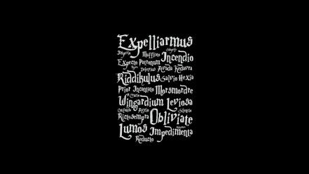 Typography harry potter black background wallpaper