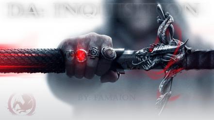 Age inquisition glow swords fist editted famaion wallpaper