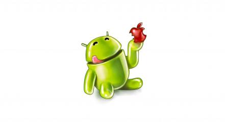 Humor android technology drawings apples wallpaper