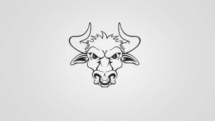 Minimalistic bull wallpaper
