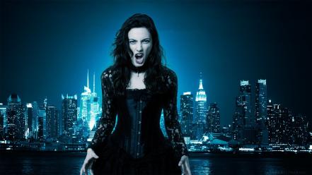 Outdoors lace gothic vampires skyscrapers choker actress wallpaper
