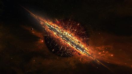 Planet explosion wallpaper