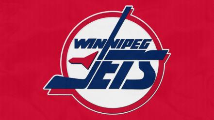 Red sports hockey nhl ice logos winnipeg jets wallpaper
