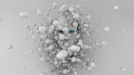 Abstract memories 3d particles wallpaper