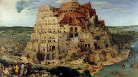 Babel backgrounds brueghel classic art pieter bruegel wallpaper