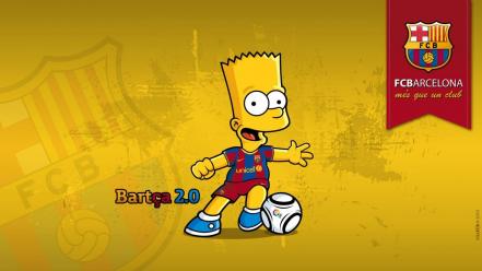 Bart simpson fc barcelona the simpsons blaugrana cartoons wallpaper