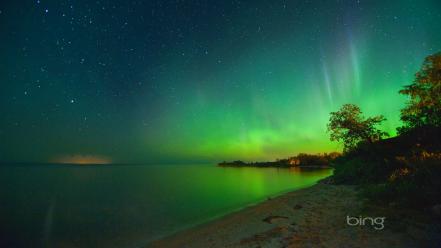 Bing canada aurora borealis beaches lakes wallpaper