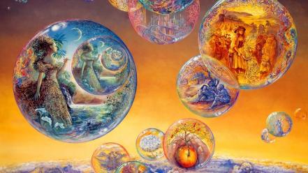 Bubbles art dreams time josephine wall mystical wallpaper