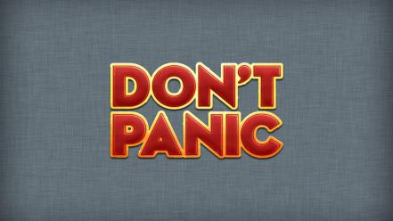 Galaxy dont panic gray grey background typography wallpaper