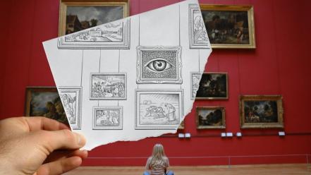 Illuminati artwork pencil vs camera wallpaper