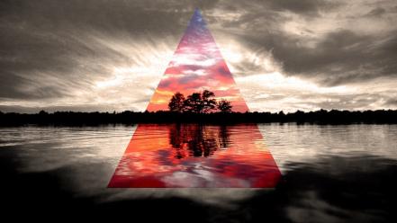Landscapes paradise triangle wallpaper