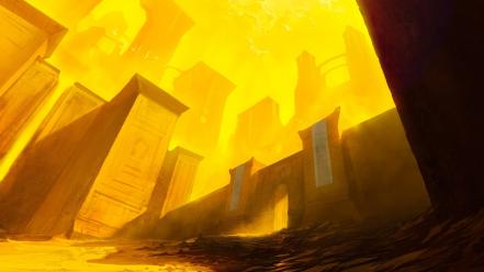 Magic: the gathering noah bradley arches artwork buildings wallpaper