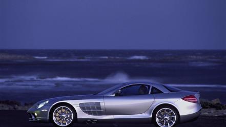 Mercedes-benz mercedes slr class side view silver cars wallpaper