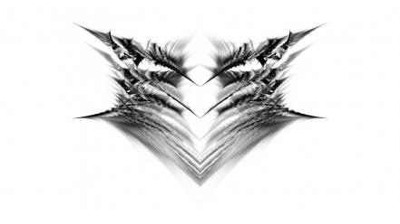 Rorschach spike apophysis test symmetric fractal inkblot wallpaper