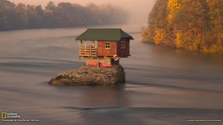 Trees houses rocks national geographic serbia rivers wallpaper