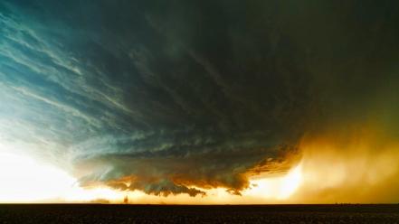 Yellow storm texas supercell skyscapes tornado upscaled wallpaper
