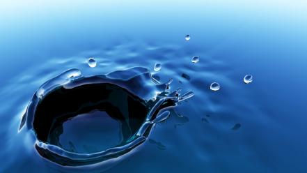 Blue Water Drop wallpaper