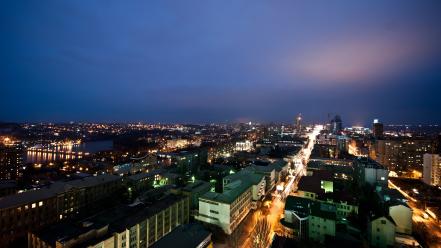 Cityscapes ukraine city lights donetsk wallpaper