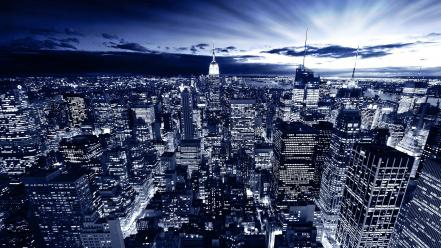 New York In Blue wallpaper