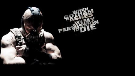 Text superheroes bane batman the dark knight rises wallpaper