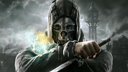 Video games storm masks artwork knives dishonored killer wallpaper