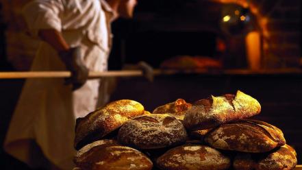 Baker fresh bread oven poppy wallpaper