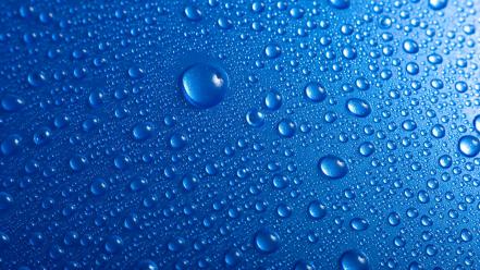 Blue wet surface textures water drops wallpaper