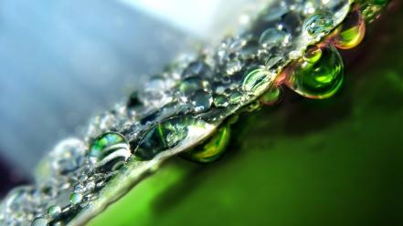 Bubbles green split-view tilted view water wallpaper