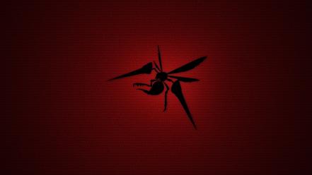 Dark red spiders and black wallpaper