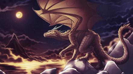 Fantastic creatures digital art dragons fantasy wallpaper