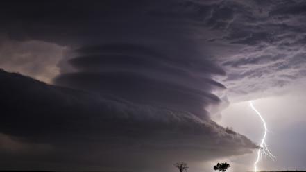 Kansas national geographic cumulonimbus lightning bolts nature wallpaper