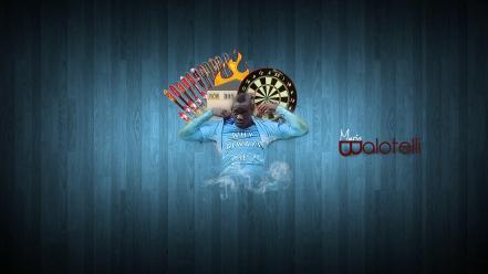 Manchester city mario balotelli football players soccer sports wallpaper