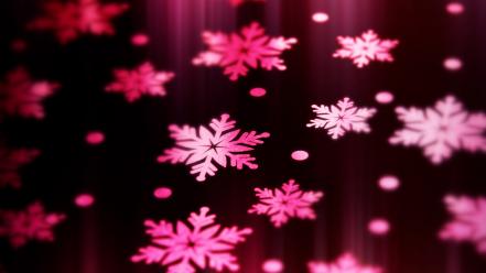 Pink snowflake background wallpaper