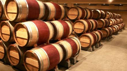 Wood alcohol wine objects warehouse barrels wallpaper