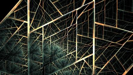 Abstract digital art fractal lines wallpaper