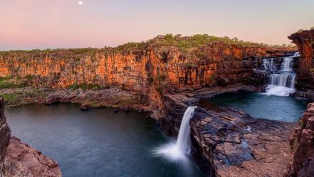 Australia cliff national park blue falls wallpaper