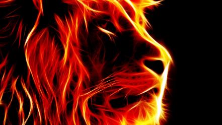 Fire pc lions wallpaper