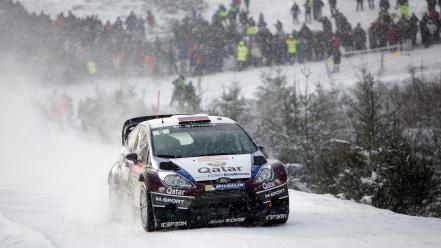 Ford fiesta wrc cars races rally snow wallpaper